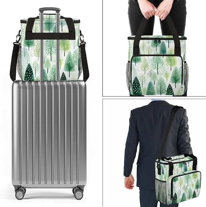 Graffiti Tree Coffee Maker Carrying Bag Christmas Tree Travel Storage Bag Compatible with K-Mini or K-Mini Plus Single Serve Coffee Brewer Carrying Case with Multiple Pockets &amp Shoulder Strap