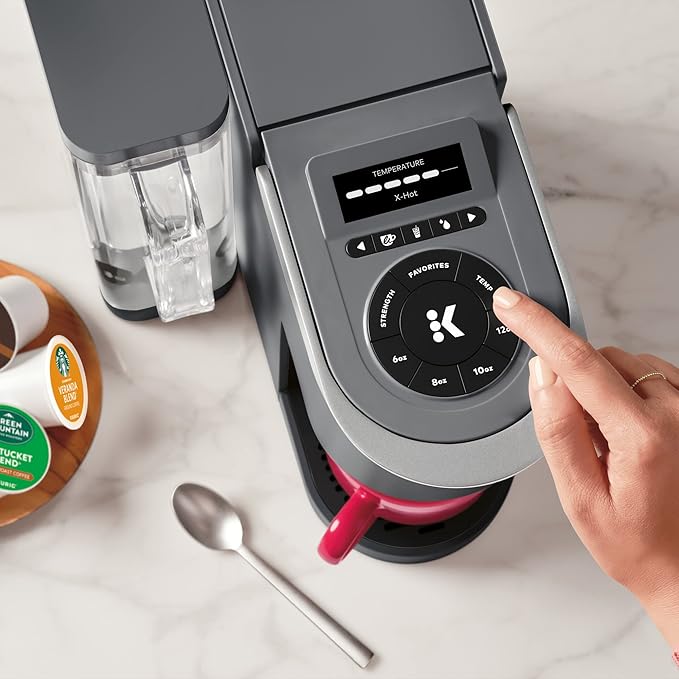 Keurig K-Supreme SMART Single Serve Coffee Maker With Wifi Compatibility 4 Brew Sizes And 66oz Removable Reservoir Compatible with Alexa Gray