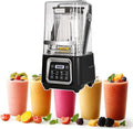 Commercial Smart Smoothie Blender 2200W Desktop Juice Milkshake Blenders4 Pre-Set Programs With Silent CoverFor Crushing Ice Milkshakes