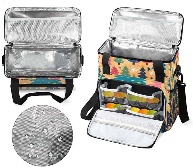 Christmas Tree Christmas Coffee Maker Carrying Bag Travel Storage Bag Compatible with K-Mini or K-Mini Plus Single Serve Coffee Brewer Carrying Case with Multiple Pockets &amp Shoulder Strap