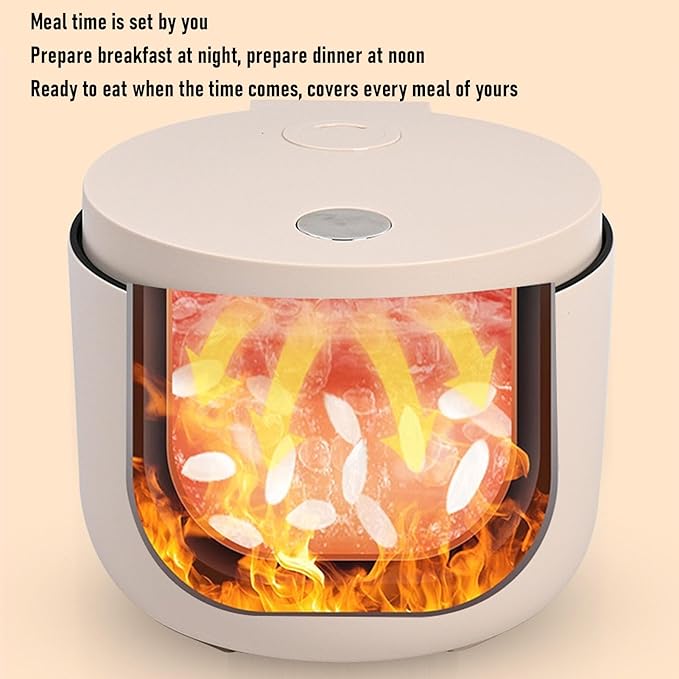 Generic Rice Cooker Non Stick Electric Hot Pot with Steaming Basket 3L Portable Multifunctional Cooking Pot for Ramen Noodles Pasta Soup (US Plug 110V)
