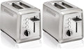 Hamilton Beach 2 Slice Toaster with Extra-Wide SlotsBagel SettingToast BoostSlide-Out Crumb TrayAuto-Shutoff &amp Cancel ButtonDefrost FunctionStainless Steel (22794)(Pack of 2)
