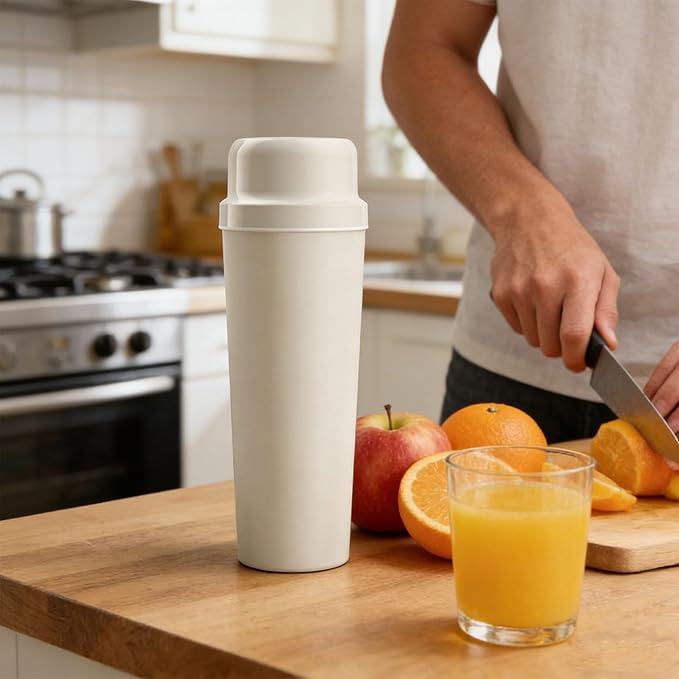 BAFOVY Portable Blender 650ml Stainless Steel Personal Blender with 3000mAh Rechargeable Battery and 20 Leaf Cutter for Protein Shakes Travel Office Gym
