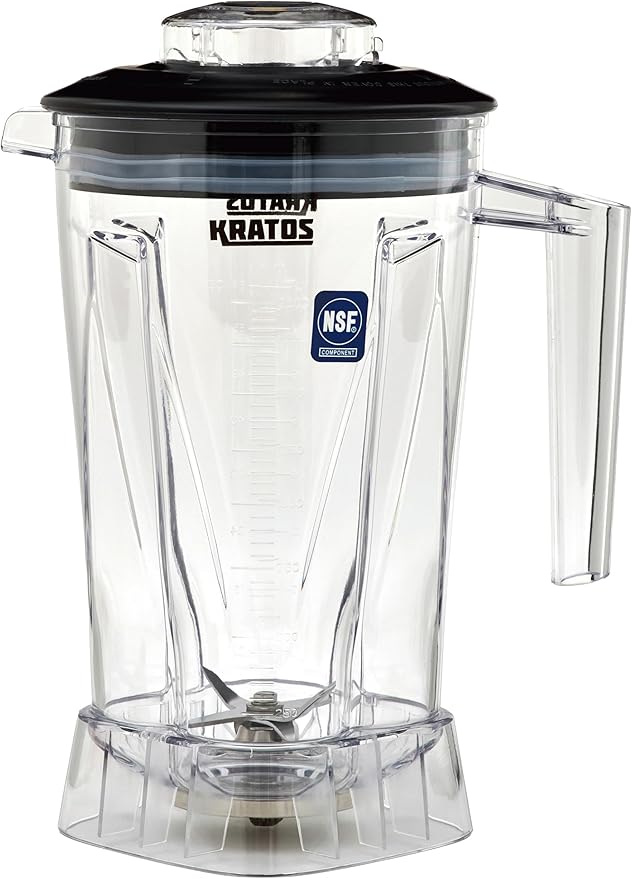 Kratos Commercial Blender Jar 64 oz. BPA-Free Durable Plastic Jar for Kratos Blenders (29B-009)