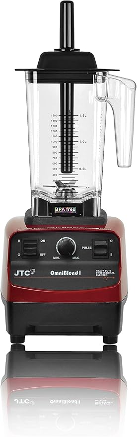 OmniBlend I Commercial Blender for Smoothies Heavy Duty Variable Speed &amp Pulse Self-Cleaning 2-in-1 Wet Dry Multifunctional 1.5 Liter BPA-Free Shatter-Proof Jar (Maroon)