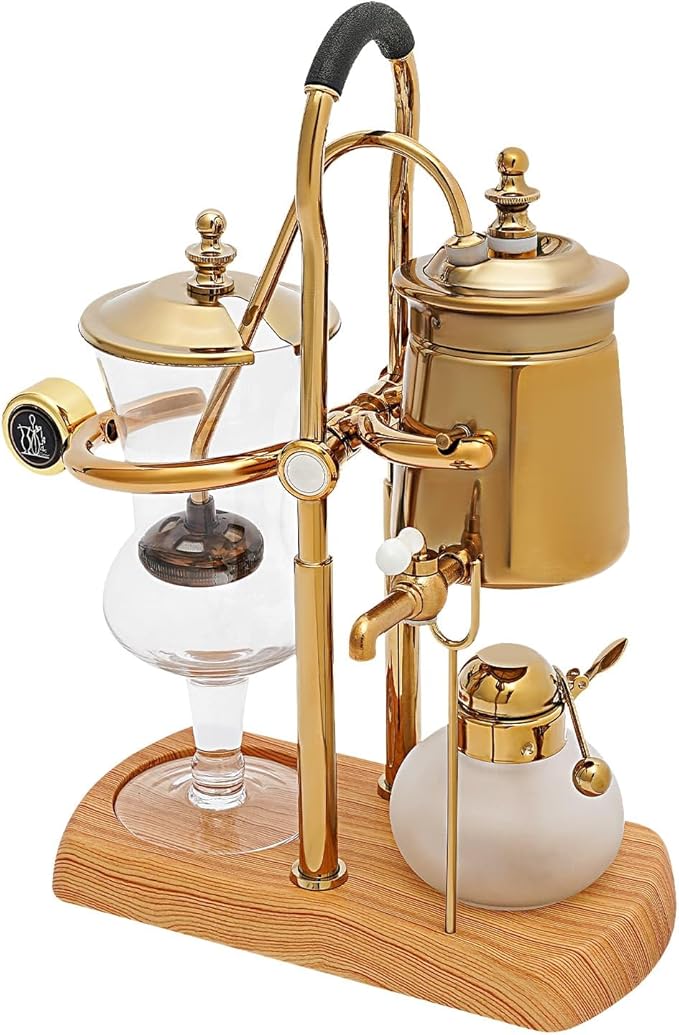 400ml Retro Coffe Maker Family Balance Syphon Unique Gravity Vintage Coffee Maker Vacuum Brewing System Gold