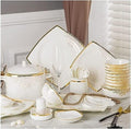 Dinnerware Sets - Luxury Gift Dishes Service Set Fine Bone China Porcelain Dinnerware Set For 10-15 People Luxury Style High-End Bone China Phnom Penh Tableware SetOne ColoOne Color-78pieces