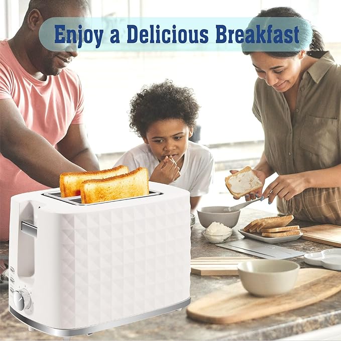 Toaster 2 Slices Toasters Wide Slot Bread Toaster with Cancel Bagel Defrost Function Bagel Toasters with Removable Tray &amp 6 Temperature Settings Beige
