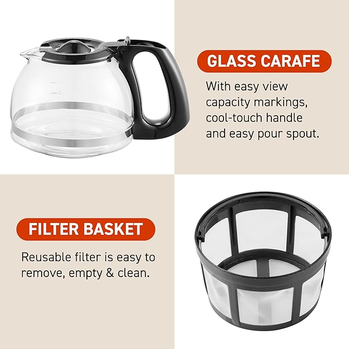 Elite Gourmet 4-Cup Coffee Maker 2-Slice Cool Touch Toaster with Extra Wide Slots and 6 Browning Settings Bundle