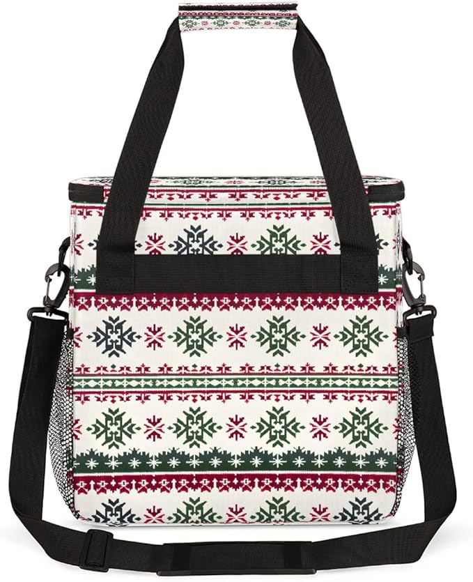 Christmas (589) Coffee Maker Carring Bag Travel Carrying Storage Tote Bag Compatible with Keurig K-Mini or K-Mini Plus Portable Single Serve Coffee Brewer Case with Pockets for K-cup Pods