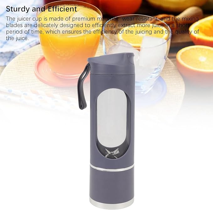 ZJchao Portable Blender Lemon Squeezer Portable Rechargeable 450ml Hand Mixer with Data Cable for Beat Eggs Blending Yogurt