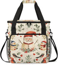 Fantastic Santa Claus Coffee Maker Carrying Bag Modern Santa Claus Travel Storage Bag Compatible with K-Mini or K-Mini Plus Single Serve Coffee Brewer Carrying Case with Pockets &amp Shoulder Strap