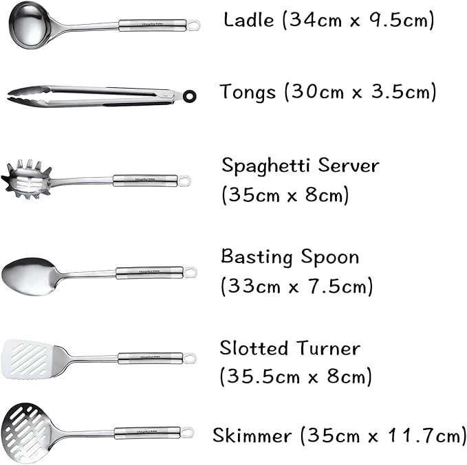 Cooking Utensil Set 11 PCS Stainless Steel Kitchen Utensil Set Nonstick Kitchen Gadgets Cookware Set with Spatula