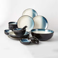 GaRcan Dinner Plate Dinner Plates 18-Piece Ceramic Dinnerware Set Elegant Dinner Plates Set Service for 4 Durable Round Dinner Plate Sets Microwave Oven and Dishwasher Safe Plates