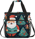 Xmas Santa Claus Coffee Maker Carrying Bag Magical Santa Claus Travel Storage Bag Compatible with K-Mini or K-Mini Plus Single Serve Coffee Brewer Carrying Case with Pockets &amp Shoulder Strap