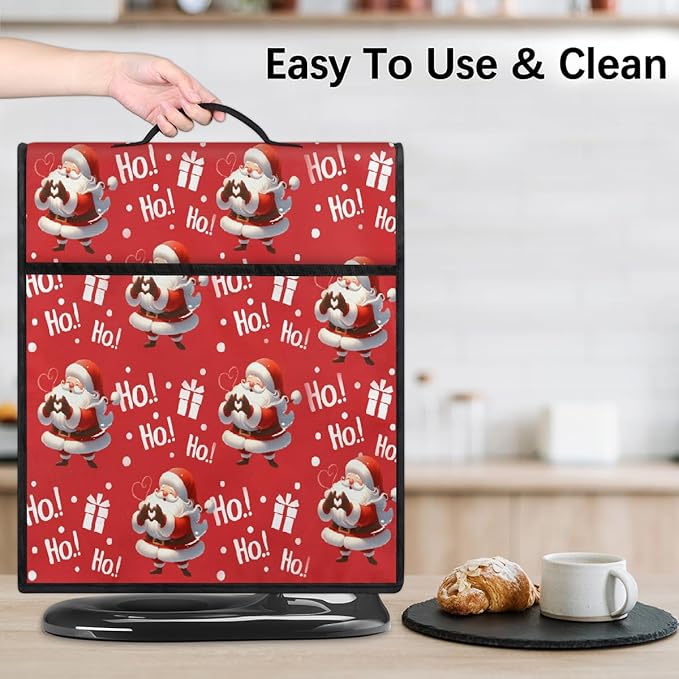 cfpolar Kitchen Aid Mixer Cover Compatible with 6-8 Quarts Cute Santa Claus Xmas Stand Mixer Cover Kitchen Aid Mixers Accessories Appliance Organizer Bag Dust Covers with Zipper Pocket
