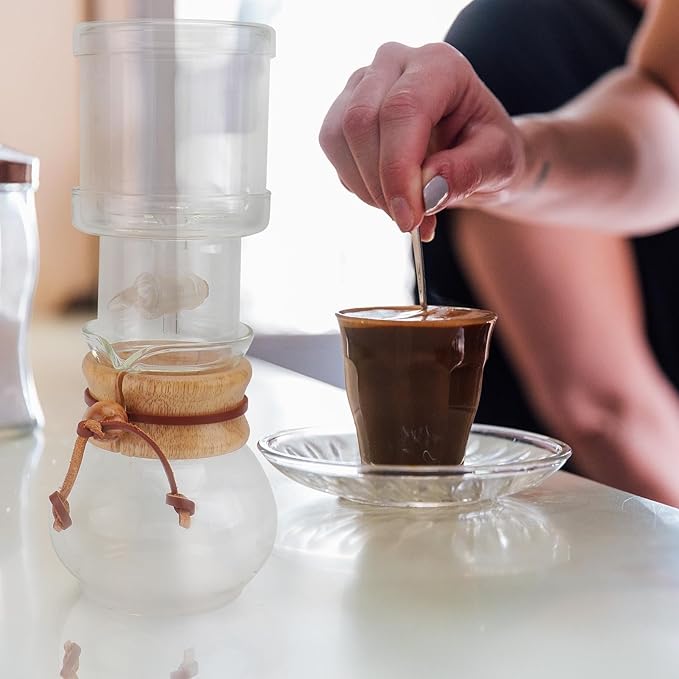 Alipis Cold Brew Coffee Maker Glass Pot Ice Dripping Coffee Kettle Handcrafted Glass Cold Brew Set for Home and Office Use