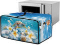 Sea Turtle Print Toaster Oven Air Fryer Cover Plumeria Starfish Print Bread Maker Machine Covers with Side Pockets Kitchen Small Appliance Cover M