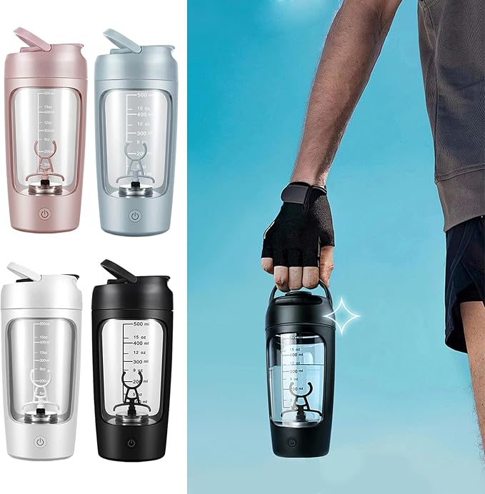 Electric Shaker Bottle 650ml Rechargeable Powerful With Powder Compartment For Smooth Protein Shakes Storage