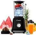 Glass Blenders for Kitchen with 750W 54Oz. Countertop Blender Glass Jar Food Processor Combo BPA-Free Blender for Smoothies Ice CrushNuts Frozen Drinks and Fruits (Black)