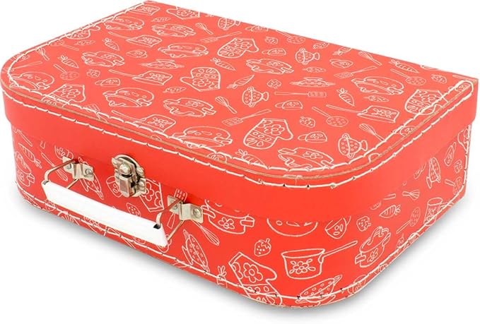 Ulysses 5063 12 Piece Kitchen Set in a Suitcase Box Red