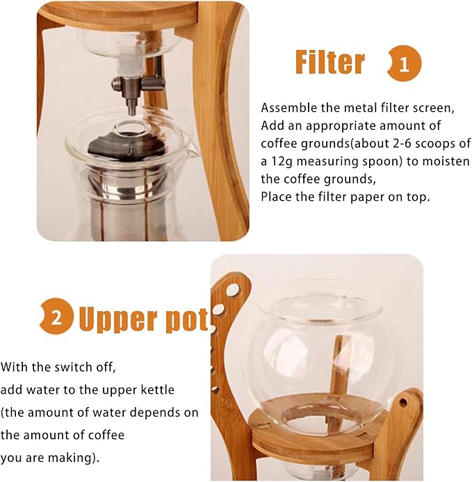 Cold Brew Coffee Maker Ice Drip Coffee Maker Iced Coffee Cold Brew Drip Tower Cold Brew Iced Coffee Drip Tower Wooden Coffee Maker Coffee Offices Home Coffee Maker Brewer Machine(Color:B)