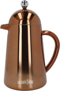 La Cafetière Havana Copper Stainless Steel Double Walled Cafetière Eight Cup Gift Boxed