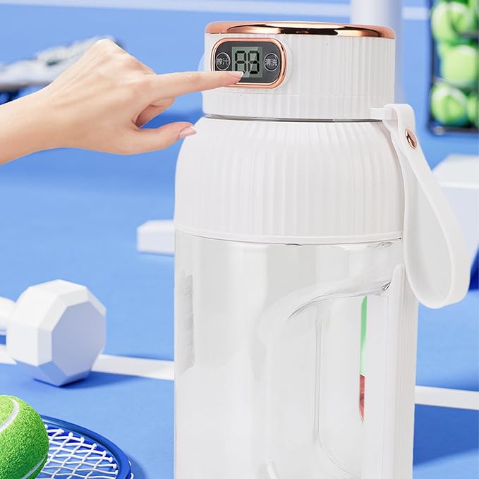 Portable Juicer Cup 1200ml Multifunctional Mini Travel Blender Gym Office Sports Outdoor (White)