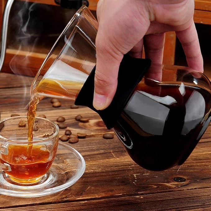 Pour Over Coffee MakerManual Hand Drip Coffee Maker Glass Pot With Stainless Steel Filter For Home