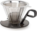 Primula Seneca Pour Over Coffee Maker Removable Ultra Fine Micro Mesh Stainless Steel Filter 4.8 x 4.8 x 4.8 inches Black
