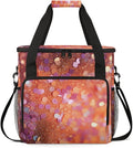 Glitter Coffee Maker Carrying Bag Rust Red Portable Travel Storage Tote Bag Compatible with K-Mini or K-Mini Plus Single Serve Coffee Brewer Carrying Case with Multiple Pockets &amp Shoulder Strap