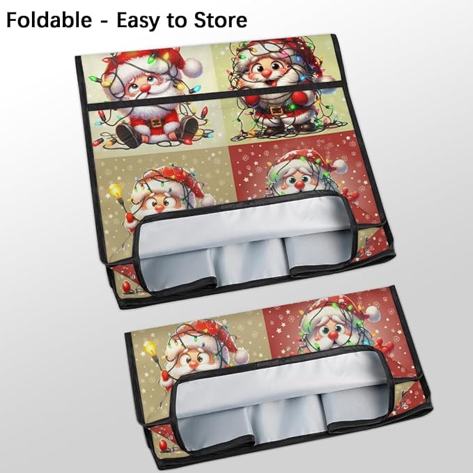Kitchen Aid Mixer Cover Christmas Funny Santa Claus Stand Mixer Cover Compatible with 6-8 Quarts Stand Mixers Dust Covers with Zipper Pocket Foldable Washable Kitchen Aid Organizer Bag
