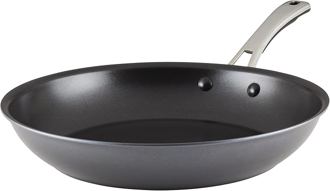 Rachael Ray Cook + Create Hard Anodized Nonstick Frying Pan/Skillet 12.5 Inch - Black