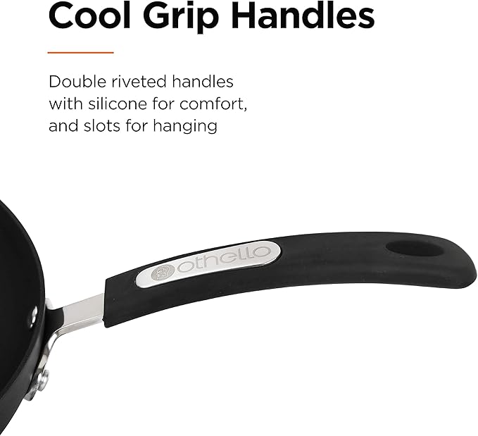 CH-AP2 2-Piece Hard-Anodized Non-Stick Fry Pan Cookware Set Black