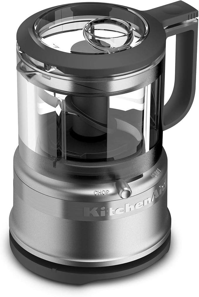 KitchenAid Variable Speed Corded Hand Blender - KHBV53 Matte Charcoal Grey 8 in &amp KFC3516CU 3.5 Cup Food Chopper Contour Silver
