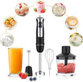 Immersion Hand Blender 5-in-1 Hand Blender 800W Powerful Motor 12 Speed &amp Turbo Mode Hand Mixer 20oz Beaker with Measuring Mark 17oz Food Chopper Stainless Steel Blades BPA-Free Whisk