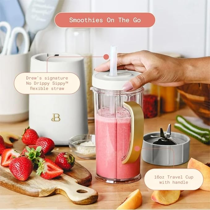 Personal Blender 240W with 12-Piece Set Portable Smoothie Maker with Travel Cups for Protein Shakes Juices and Smoothies