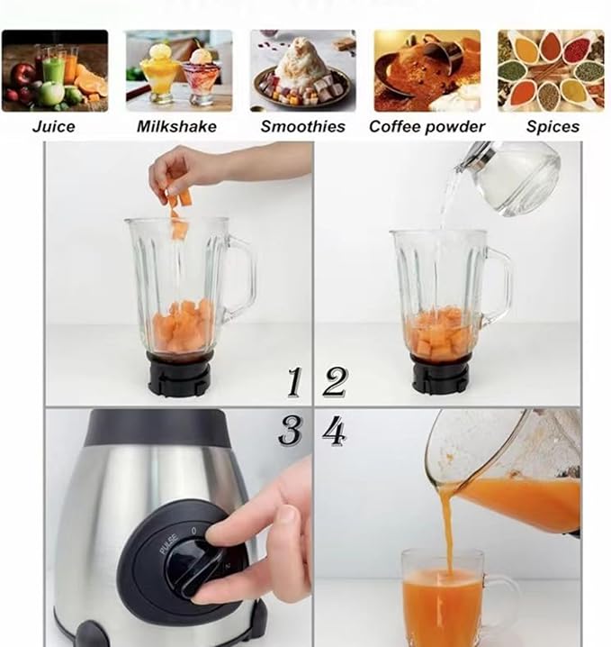 Blender Machine Food Processor Maker Kitchen Mixing Appliance for ABS Material Electric Food Blender with Multi Speed Control Home Cooking Accessory for Family Students Kitchen