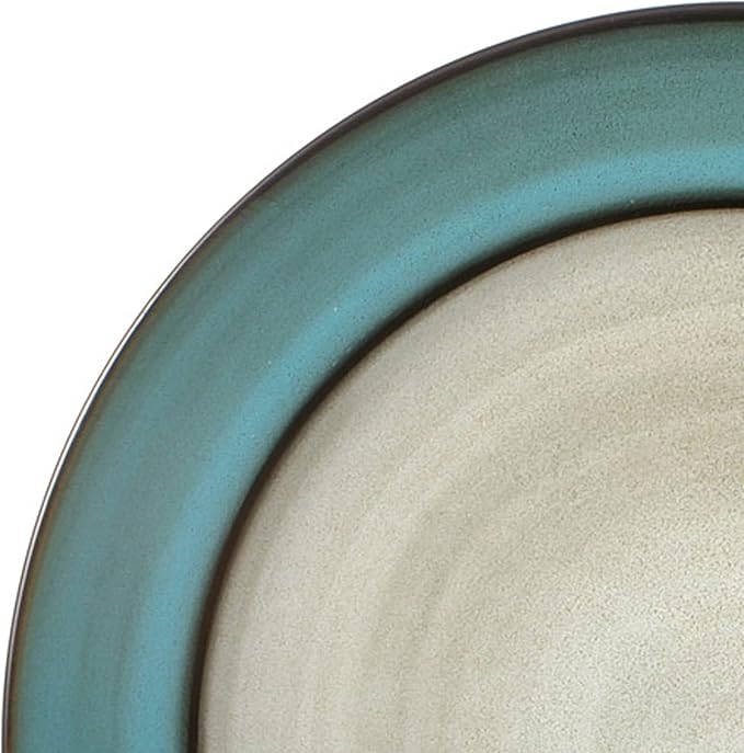 Gourmet Basics by Mikasa Song Bird Dinnerware Set 16 Piece Green Gray