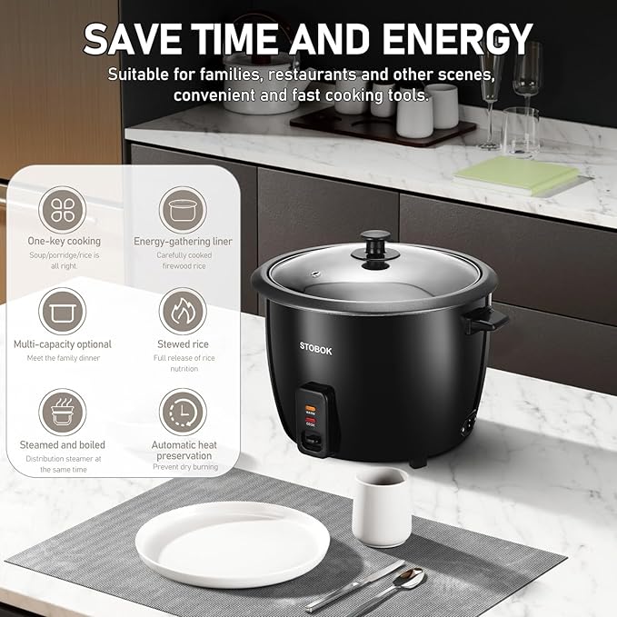 Small Electric Rice Cooker with Clear Lid Portable Stew Pot for Travel and Home Use Multi-functional Cooker for Rice Soup Stew and Steamed Vegetables US Plug