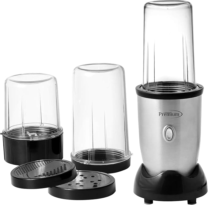 Premium Levella 8 oz. Capacity 9 Piece Personal Blender Silver (PB312)