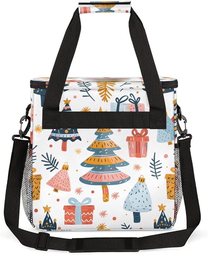 Oil Painting Tree Coffee Maker Carrying Bag Christmas Gift Travel Storage Bag Compatible with K-Mini or K-Mini Plus Single Serve Coffee Brewer Carrying Case with Multiple Pockets &amp Shoulder Stra