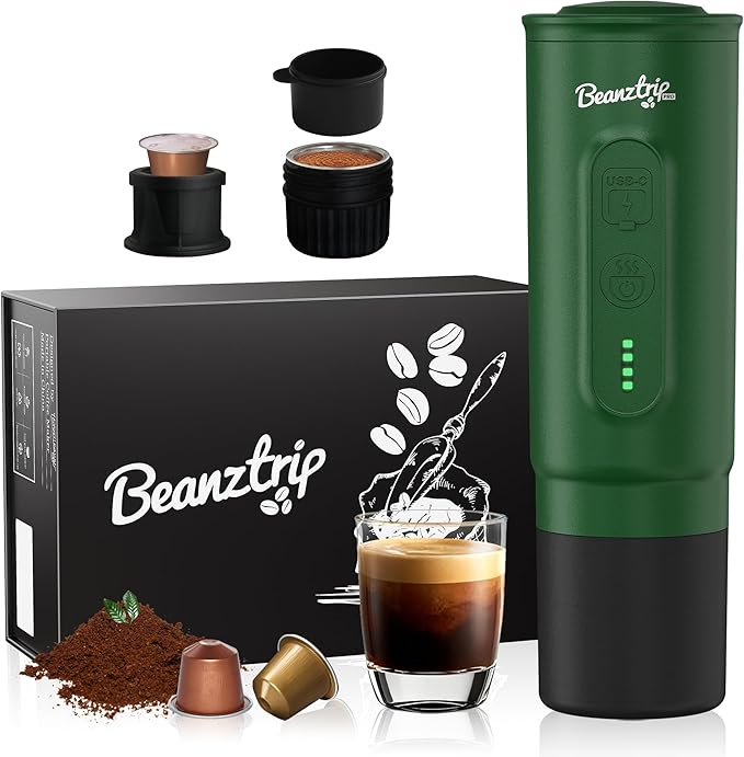 H02 PRO Portable Espresso Maker Compatible with NS Capsule &amp Ground Coffee Women's Day Gift Coffee Maker 20 Bar Self-heating Small Electric Travel Espresso Machine for Camping Hiking