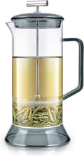 Teabloom Toulouse Borosilicate Glass Tea Press and Coffee Maker with No Plastic 24-Ounce (700 mL) - Dusk Grey