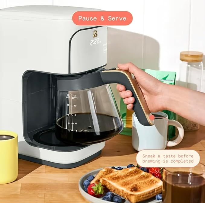 12 Cup Programmable Coffee Maker by Drew Barrymore (white)