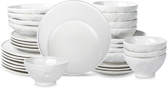 Stone by Mercer Project NENDO 32-Piece Dinnerware Set Stoneware White