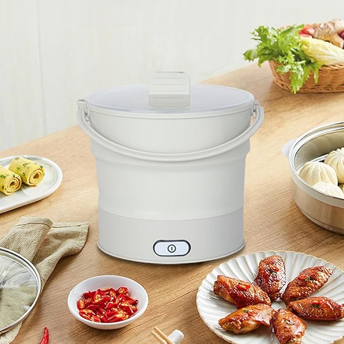 GRFIT Portable Collapsible Electric Rice Cooker Multifunctional Folding Mini Hot Pot Steamer Machine Camping Travel Dormitory Skillet jinyi2016SHOP-1998
