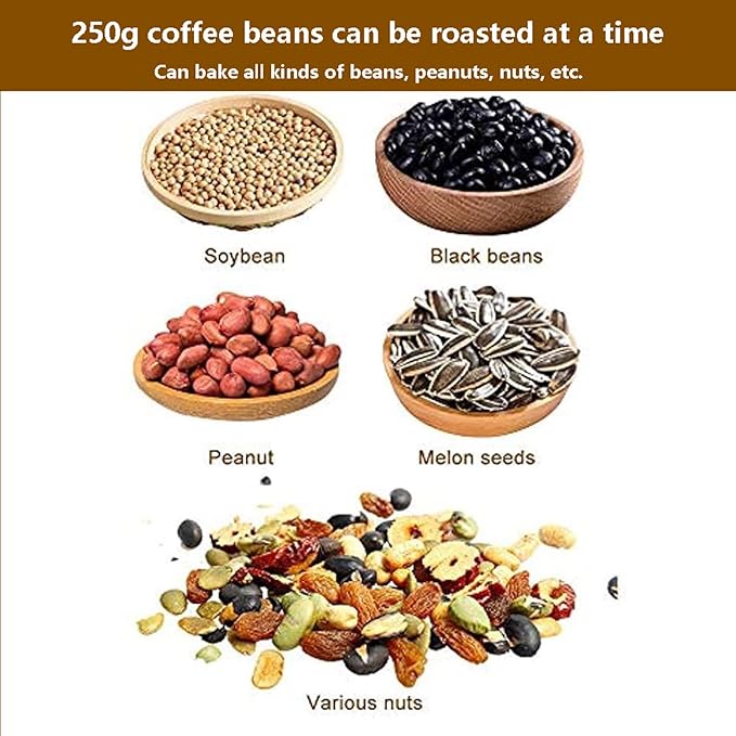 Commercial Coffee Roaster Electric Coffee Maker Machine 750g Household Coffee Roaster Baker Coffee Bean Burner Machine Baking Coffee Beans Tea Cereals Sesame Raw Beans - 1200w