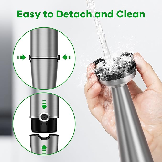Immersion Blender Handheld Corded Hand Blenders Set 1100W Trigger Variable Speed 5 in 1 Stick Emulsifier with Chopper Whisk and Frother for Soup Baby Food and SmoothiesBlack