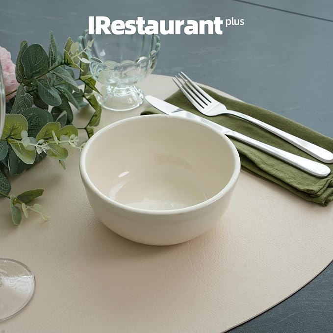 Stoneware Wide Rim Commercial Grade Dinnerware America White Nappy Bowl 12.5oz Case of 36